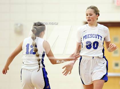 Thumbnail 2 in Thunderbird vs Prescott (Mountain Ridge Girls Basketball Invitational) photogallery.