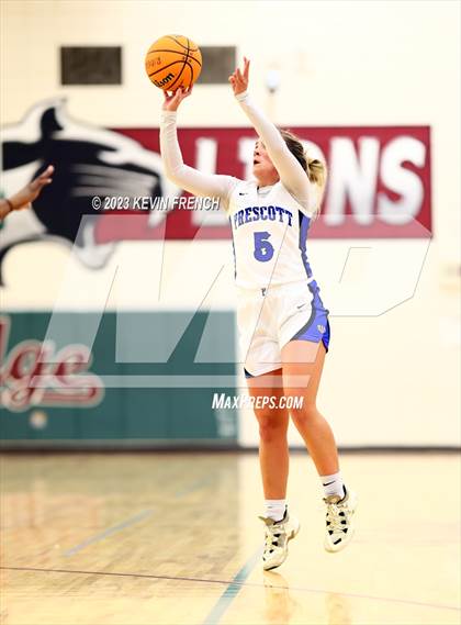 Thumbnail 2 in Thunderbird vs Prescott (Mountain Ridge Girls Basketball Invitational) photogallery.