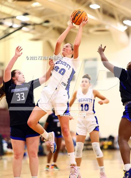 Thumbnail 1 in Thunderbird vs Prescott (Mountain Ridge Girls Basketball Invitational) photogallery.