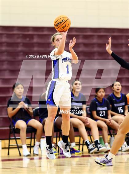 Thumbnail 2 in Thunderbird vs Prescott (Mountain Ridge Girls Basketball Invitational) photogallery.