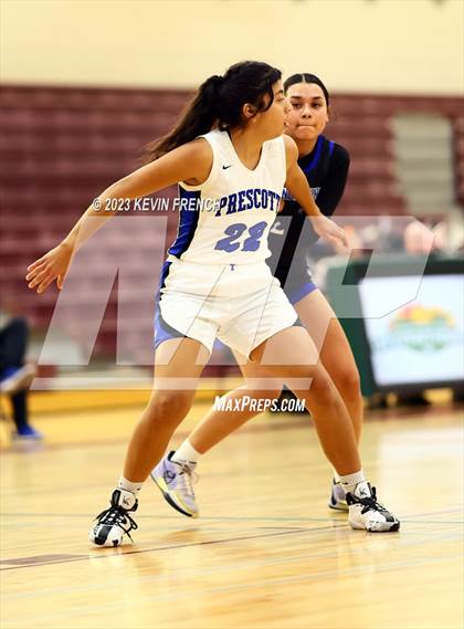 Thumbnail 3 in Thunderbird vs Prescott (Mountain Ridge Girls Basketball Invitational) photogallery.