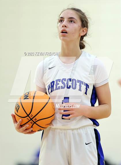 Thumbnail 3 in Thunderbird vs Prescott (Mountain Ridge Girls Basketball Invitational) photogallery.