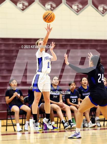 Thumbnail 3 in Thunderbird vs Prescott (Mountain Ridge Girls Basketball Invitational) photogallery.