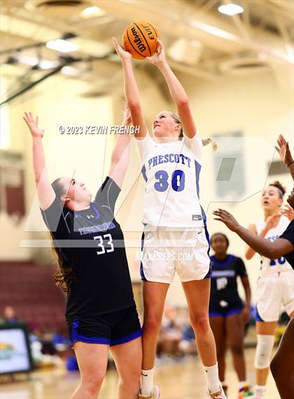 Thumbnail 1 in Thunderbird vs Prescott (Mountain Ridge Girls Basketball Invitational) photogallery.
