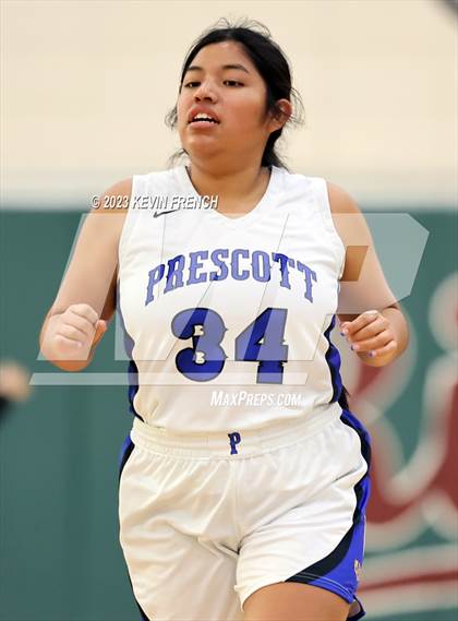 Thumbnail 2 in Thunderbird vs Prescott (Mountain Ridge Girls Basketball Invitational) photogallery.
