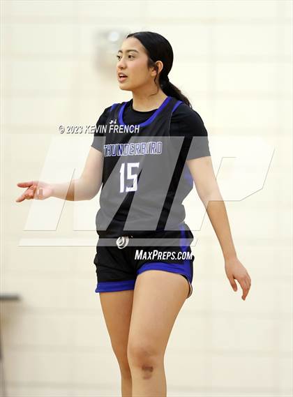 Thumbnail 2 in Thunderbird vs Prescott (Mountain Ridge Girls Basketball Invitational) photogallery.