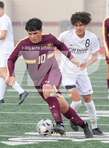 Thumbnail 1 in Gilbert vs Mountain Pointe  (Coyote Classic Soccer Tournament) photogallery.