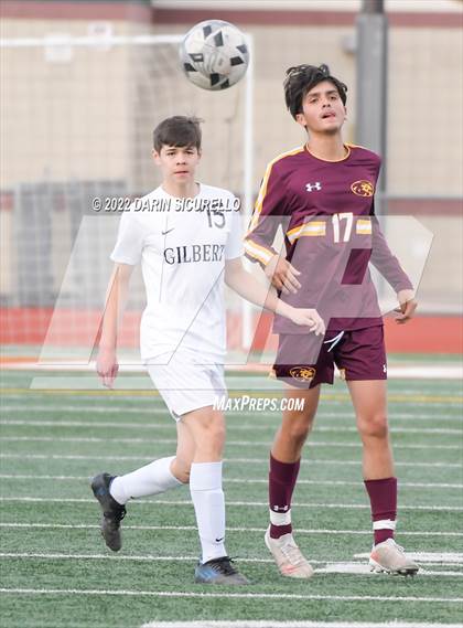 Thumbnail 2 in Gilbert vs Mountain Pointe  (Coyote Classic Soccer Tournament) photogallery.