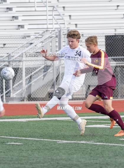 Thumbnail 1 in Gilbert vs Mountain Pointe  (Coyote Classic Soccer Tournament) photogallery.