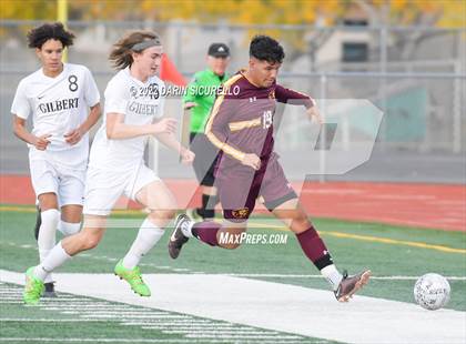 Thumbnail 3 in Gilbert vs Mountain Pointe  (Coyote Classic Soccer Tournament) photogallery.