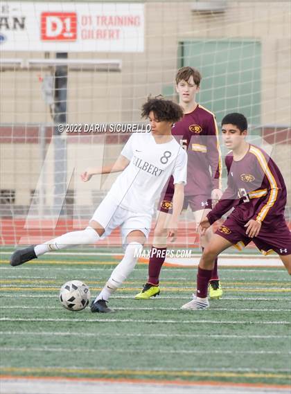 Thumbnail 2 in Gilbert vs Mountain Pointe  (Coyote Classic Soccer Tournament) photogallery.
