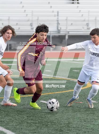Thumbnail 2 in Gilbert vs Mountain Pointe  (Coyote Classic Soccer Tournament) photogallery.