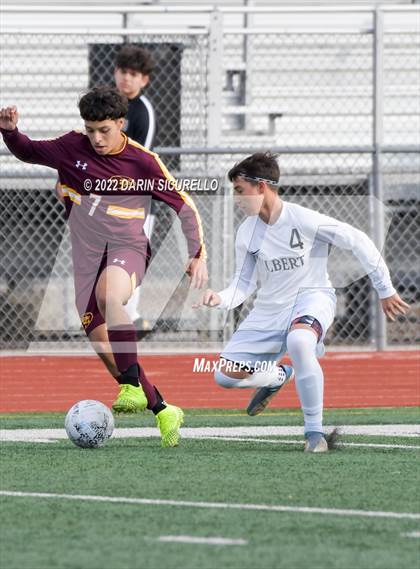 Thumbnail 3 in Gilbert vs Mountain Pointe  (Coyote Classic Soccer Tournament) photogallery.