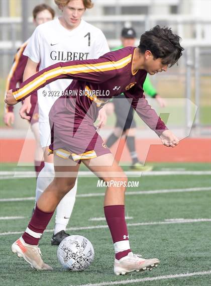 Thumbnail 2 in Gilbert vs Mountain Pointe  (Coyote Classic Soccer Tournament) photogallery.
