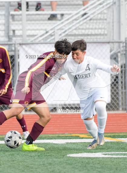 Thumbnail 2 in Gilbert vs Mountain Pointe  (Coyote Classic Soccer Tournament) photogallery.