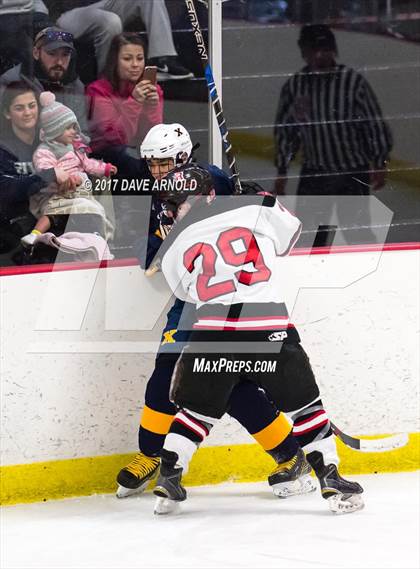 Thumbnail 1 in Reading Memorial vs. Xaverian Brothers (Middlesex vs. Catholics Shootout) photogallery.