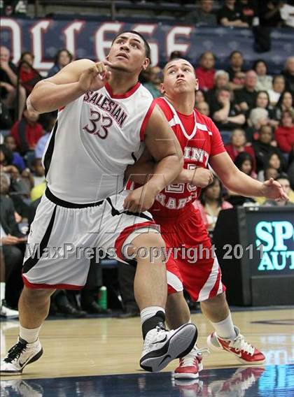 Thumbnail 3 in St. Mary's vs. Salesian (CIF NCS D4 Final) photogallery.
