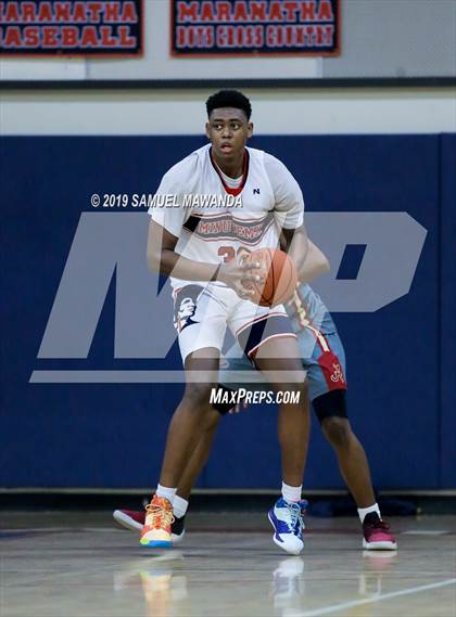Thumbnail 2 in Alemany vs  Maranatha (Rose City Roundball Classic) photogallery.