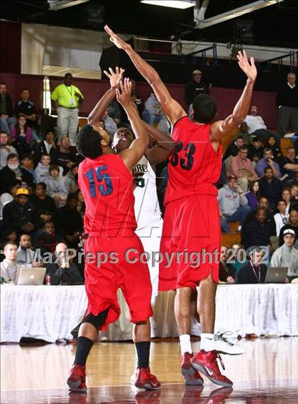 Thumbnail 1 in LaVerne Lutheran vs. St. Patrick (Spalding Hoophall Classic) photogallery.
