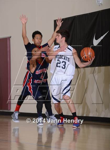 Thumbnail 1 in Villanova Prep vs. Hesperia Christian (MaxPreps Holiday Classic) photogallery.