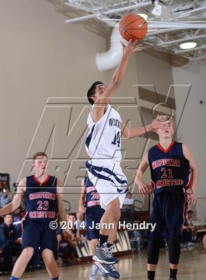 Thumbnail 3 in Villanova Prep vs. Hesperia Christian (MaxPreps Holiday Classic) photogallery.