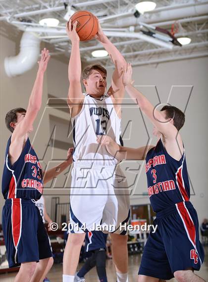 Thumbnail 2 in Villanova Prep vs. Hesperia Christian (MaxPreps Holiday Classic) photogallery.