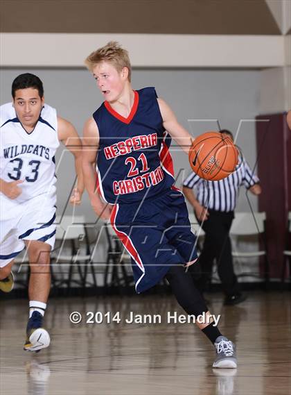Thumbnail 1 in Villanova Prep vs. Hesperia Christian (MaxPreps Holiday Classic) photogallery.