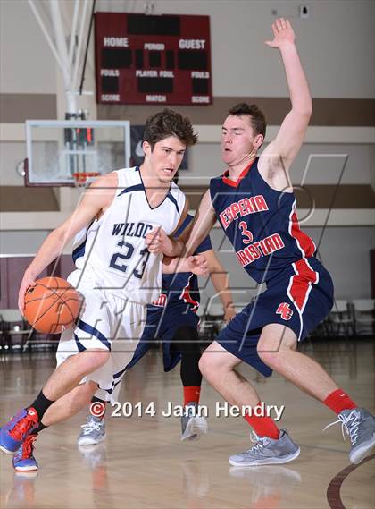 Thumbnail 2 in Villanova Prep vs. Hesperia Christian (MaxPreps Holiday Classic) photogallery.