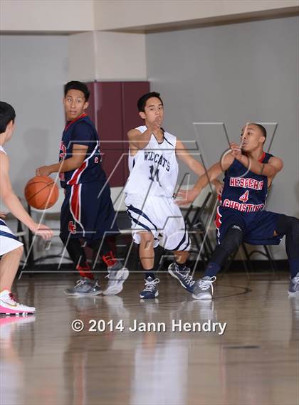Thumbnail 1 in Villanova Prep vs. Hesperia Christian (MaxPreps Holiday Classic) photogallery.