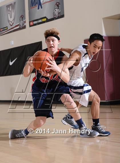 Thumbnail 3 in Villanova Prep vs. Hesperia Christian (MaxPreps Holiday Classic) photogallery.