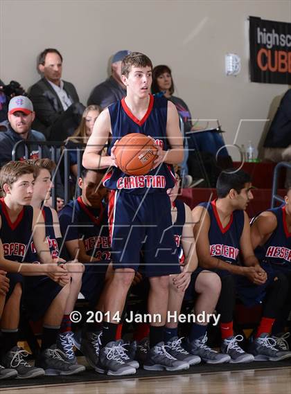 Thumbnail 1 in Villanova Prep vs. Hesperia Christian (MaxPreps Holiday Classic) photogallery.