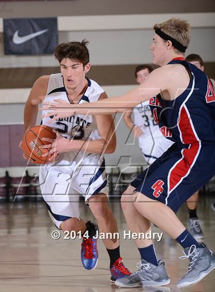 Thumbnail 2 in Villanova Prep vs. Hesperia Christian (MaxPreps Holiday Classic) photogallery.