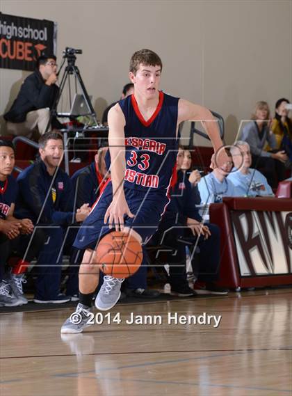 Thumbnail 2 in Villanova Prep vs. Hesperia Christian (MaxPreps Holiday Classic) photogallery.