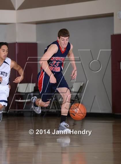 Thumbnail 1 in Villanova Prep vs. Hesperia Christian (MaxPreps Holiday Classic) photogallery.