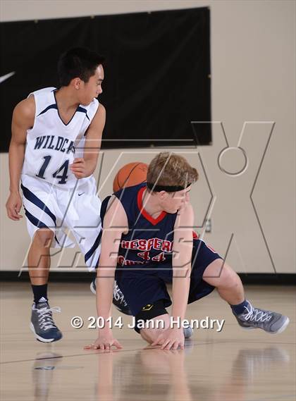 Thumbnail 1 in Villanova Prep vs. Hesperia Christian (MaxPreps Holiday Classic) photogallery.