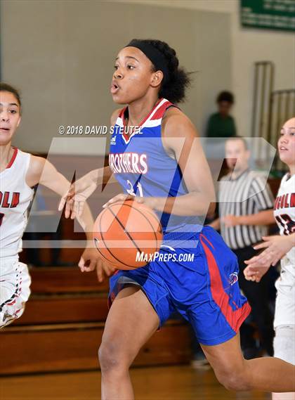 Thumbnail 2 in Christian Brothers vs. Lincoln (St. Mary's Stockton MLK Showcase) photogallery.