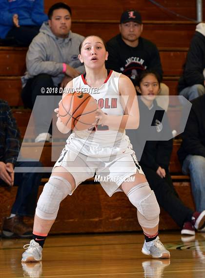 Thumbnail 3 in Christian Brothers vs. Lincoln (St. Mary's Stockton MLK Showcase) photogallery.