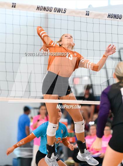Thumbnail 3 in Navarro vs Beeville (Hondo Volleyball Tournament) photogallery.