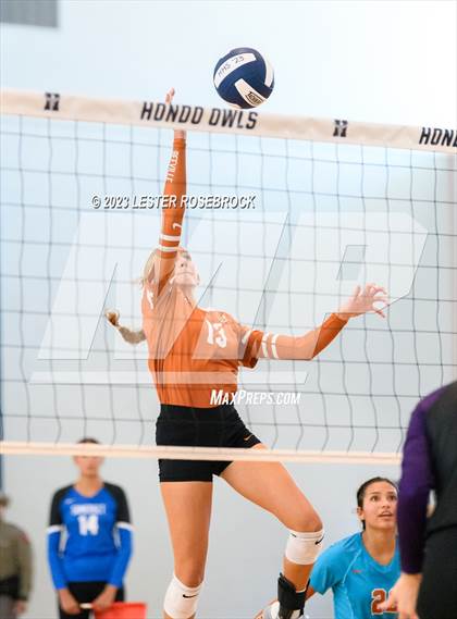 Thumbnail 2 in Navarro vs Beeville (Hondo Volleyball Tournament) photogallery.