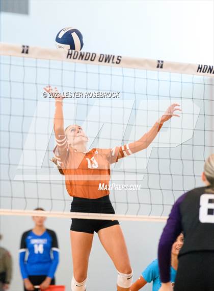 Thumbnail 1 in Navarro vs Beeville (Hondo Volleyball Tournament) photogallery.