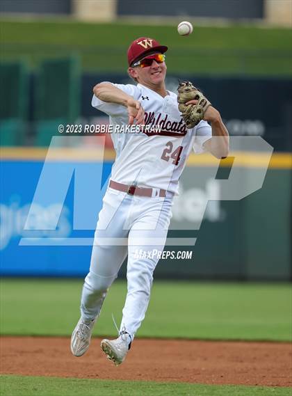 Thumbnail 2 in Cypress Woods vs. Flower Mound (UIL 6A Baseball State Semifinal) photogallery.