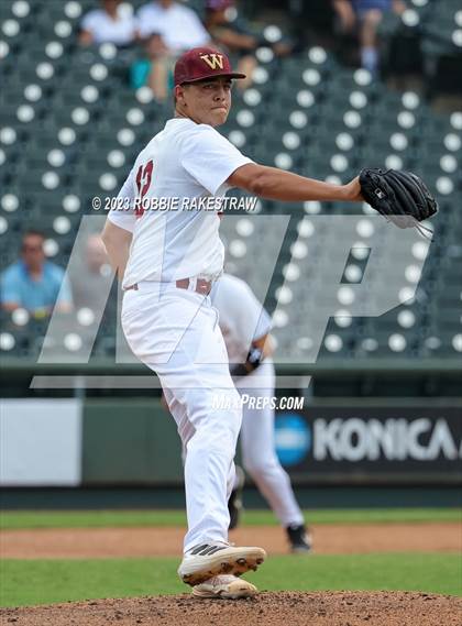 Thumbnail 2 in Cypress Woods vs. Flower Mound (UIL 6A Baseball State Semifinal) photogallery.