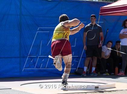 Thumbnail 2 in Orange County Track & Field Championships (Boys Varsity Shot Put) photogallery.