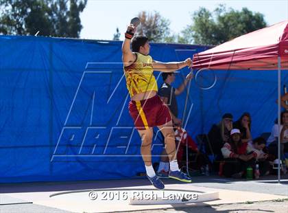 Thumbnail 2 in Orange County Track & Field Championships (Boys Varsity Shot Put) photogallery.