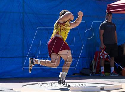 Thumbnail 2 in Orange County Track & Field Championships (Boys Varsity Shot Put) photogallery.