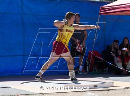 Thumbnail 1 in Orange County Track & Field Championships (Boys Varsity Shot Put) photogallery.