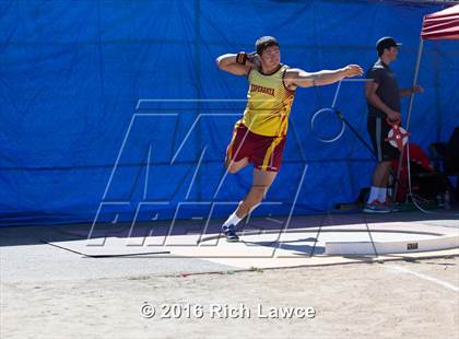 Thumbnail 1 in Orange County Track & Field Championships (Boys Varsity Shot Put) photogallery.