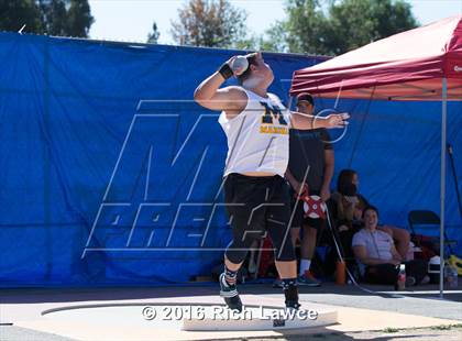 Thumbnail 3 in Orange County Track & Field Championships (Boys Varsity Shot Put) photogallery.