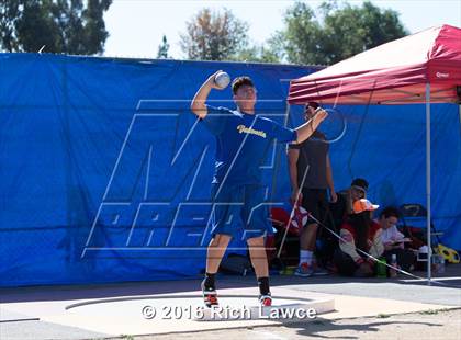 Thumbnail 2 in Orange County Track & Field Championships (Boys Varsity Shot Put) photogallery.