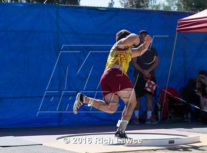 Thumbnail 2 in Orange County Track & Field Championships (Boys Varsity Shot Put) photogallery.
